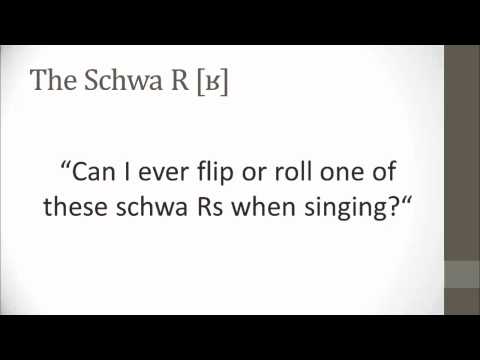 (Lyric) German Diction Review- Part 2: The Schwa R & Sounds of CH