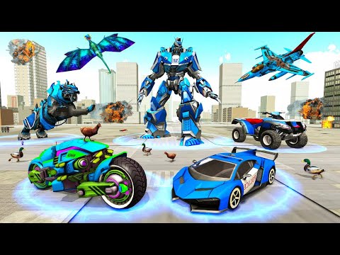 Police Tiger Robot Car Game 3d ( New Update with all function)- Android Gameplay | Walk through Game