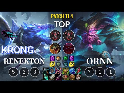 RNW KronG Renekton vs Ornn Top - KR Patch 11.4
