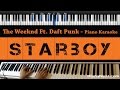 The Weeknd Ft. Daft Punk - Starboy - Piano Karaoke / Sing Along / Cover with Lyrics