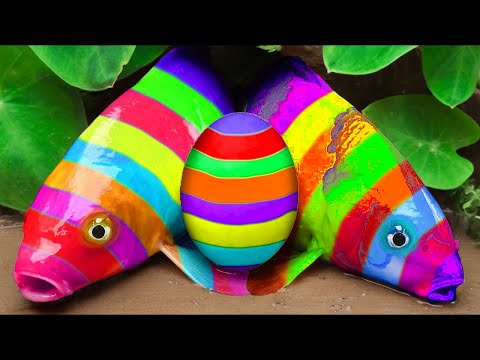 Carp were playing seesaw when they were attacked by catfish eels and crabs | Stop Motion ASMR