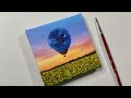 Sunflower field painting/acrylic painting for beginners tutorial/landscape painting tutorial/#shorts