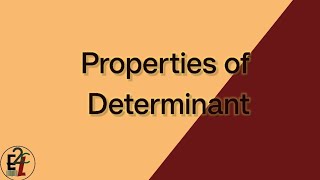 14 #Properties and rules of Determinant in hindi