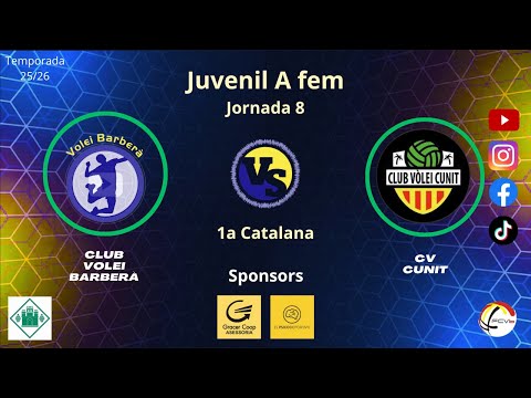 Cv Barberà vs Cv Cunit, juvenil A masculí, J8, 16/11/25, 1a catalana, #Aymibarberà!!