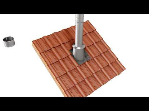 Animation Aufbau L90 Leichtbauschacht mt Edelstahlrohr Verlängerung EKA