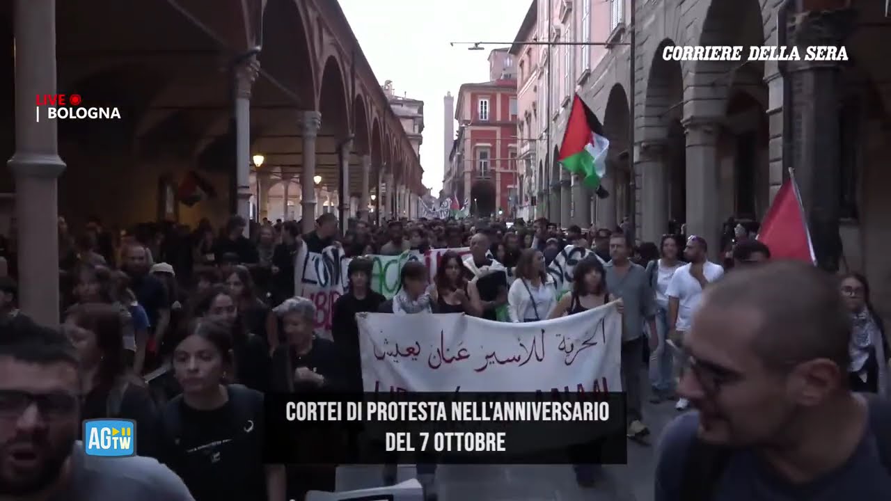 Cortei di protesta nell'anniversario del 7 ottobre