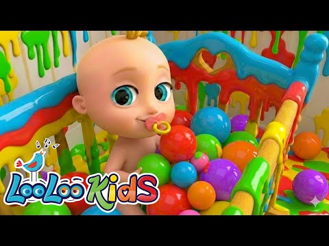 Johny Johny Yes Papa - Learn Colors - Slime + Balloons - Nursery Rhymes & Kids Songs - LooLoo Kids
