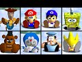 Toy Story 90 Characters BUTT STUCK IN SNOW Animations SM64COOPDX
