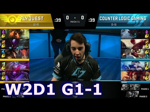 CLG vs FlyQuest Game 1 | S7 NA LCS Spring 2017 Week 2 Day 1 | FLY vs CLG G1 W2D1 1080p