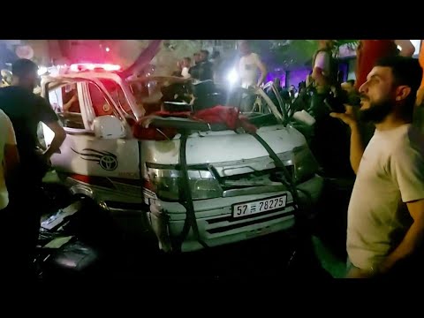 Video Thumbnail: Aftermath of blast on bus near Syrian capital | AFP