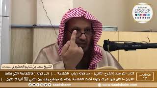صورة 17 - كتاب التوحيد ( الشرح الثاني فيديو ) الدرس السابع عشر - الشيخ سعد بن شايم الحضيري