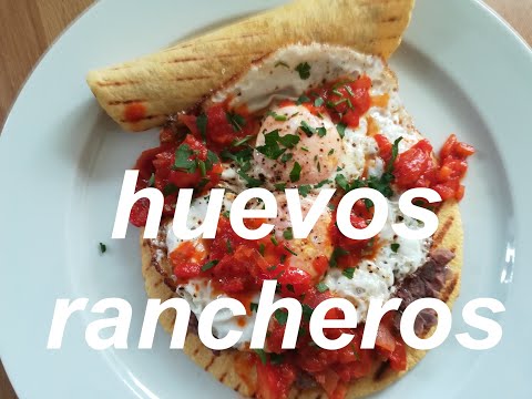 Huevos Rancheros, the Mexican brunch with eggs, refried beans and salsa