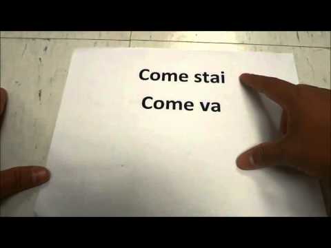 How To Say How Are You In Italian-Language Lesson