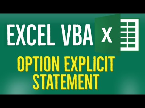Excel VBA Tutorial for Beginners 36 - Variable Types and Option Explicit Statement in VB