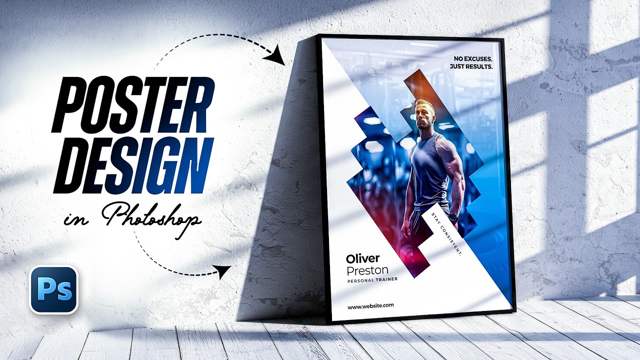 Stop Overdesigning – Clean Gym Poster Design in Photoshop