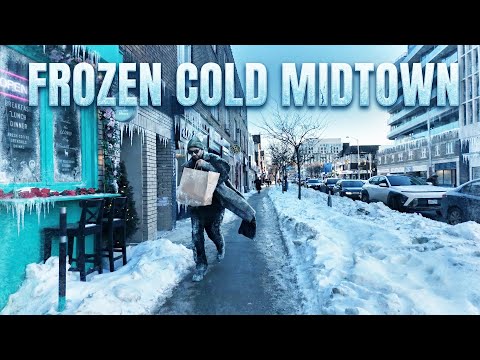 Bone-Chilling Temps in Midtown | Toronto Walk to Davisville (Feb 2026)