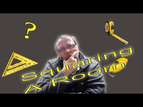 How to Square  a room for a tile  layout. 📐 3-4-5 Triangle method