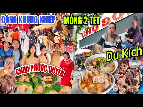 SECOND DAY OF LUNAR NEW YEAR IN HUE: PHUOC DUYEN PAGODA IS TERRIBLY CROWDED - HUE BEEF NOODLE SOU...