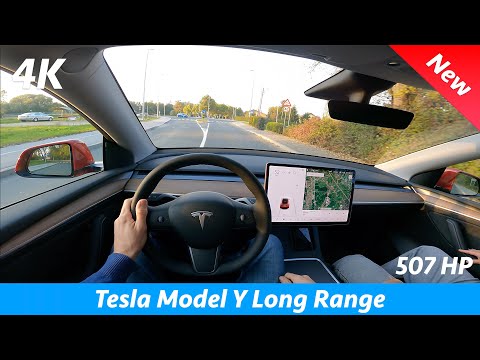 Tesla Model Y Long Range 2022 - POV Test drive in 4K | Dual Motor 507 HP, Advanced Autopilot