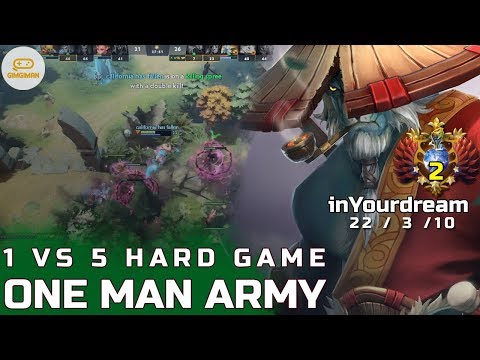 1 vs 5 ONE MAN ARMY Phantom Lancer by IYD Ranked Top 2 SEA Leaderboard