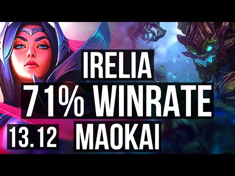 IRELIA vs MAOKAI (TOP) | 71% winrate | KR Master | 13.12