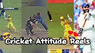 Cricket attitude reels 😎✌#msdhoni #jadeja #ms