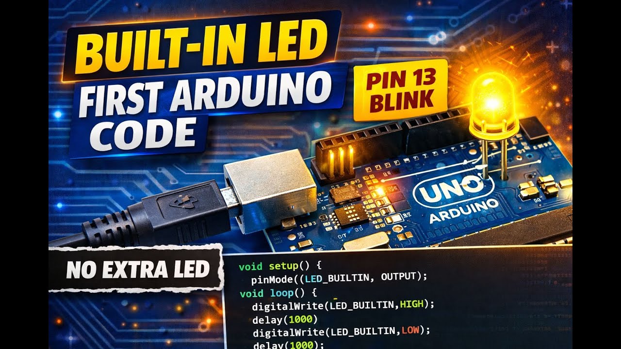 Arduino Built-in LED Blink Explained Step by Step