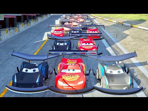Lightning McQueen GTR vs Jackson Storm GTR MEGA BATTLE at Nardo Speed Ring