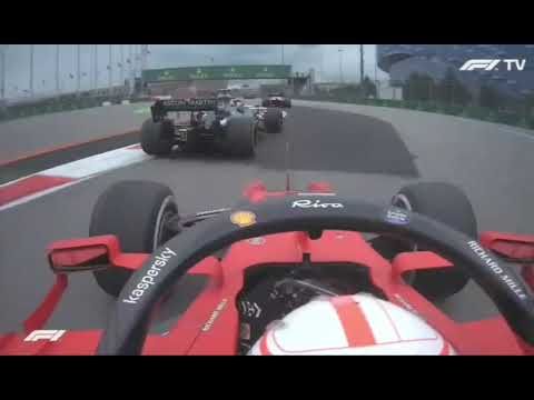 F1 Sochi 2021 GP Onboard Battle Between Vettel And Leclerc
