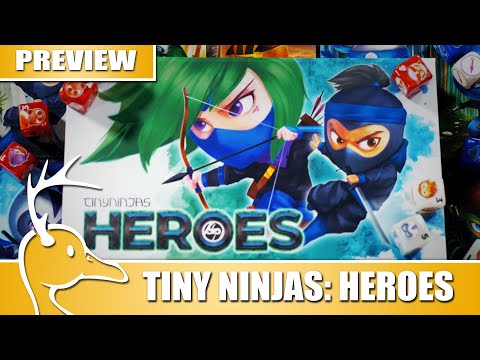 Tiny Ninjas: Heroes - Kickstarter Preview & Solo Gameplay - (Quackalope Games)