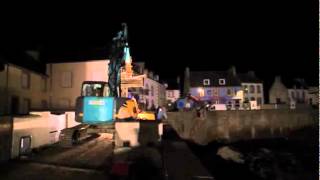 preview picture of video 'France- West Brittany- ile de Sein -Quai des Paimpolais ,la nuit  divx'