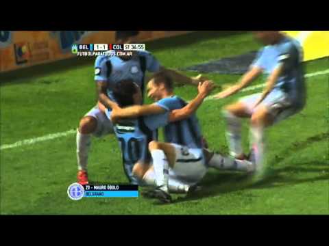 Gol Obolo.  Belgrano 1 - Colón 1. Vuelta. Liguilla Pre Sudamericana. FPT.