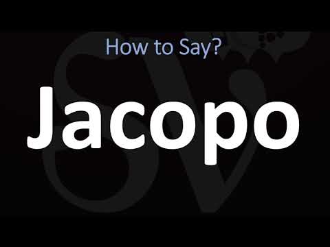 How to Pronounce Jacopo? (ITALIAN)