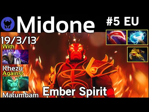 Midone [Secret] plays Ember Spirit!!! Dota 2 7.21