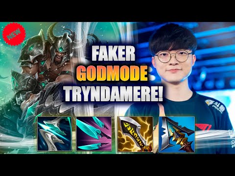 FAKER DESTROYNG WITH TRYNDAMERE MID ! T1 Faker plays Tryndamere vs Viktor KR Replay