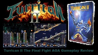 Turrican II The Final Fight AGA Gameplay Review MS-DOS Version on Amiga 1200