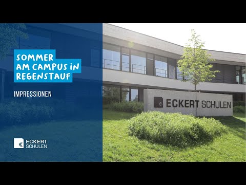 Auf 27 Hektar Fläche bietet der Campus der Eckert Schulen in Regenstauf neben den Schulgebäuden und seinen zehn Wohnheimen mit 1.400 Campus-Appartements, der Mensa und dem 2020 neu gestalteten Eckert Beach unzählige schöne Ecken zum Leben und Lernen.