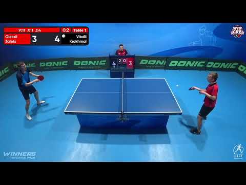 13:30 Oleksii Zaiets 0 - 3 Vitalii Krokhmal West 1 WIN CUP 30.11.2022 | TABLE TENNIS WINCUP