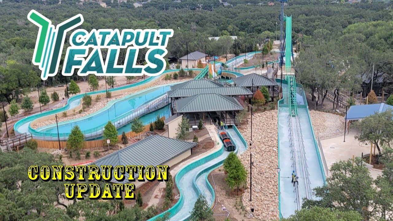 SeaWorld San Antonio Catapult Falls Construction Update 6.21.23