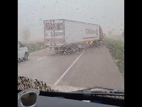 York, Nebraska I-80 Dust storm 05-12-2022 Light trucks rolled over