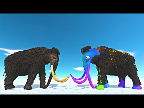 Prehistoric Mammals vs Rainbow Itself - Animal Revolt Battle Simulator