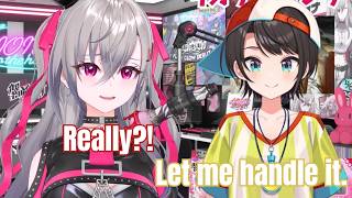 Subaru Helping Riona Behind The Scenes