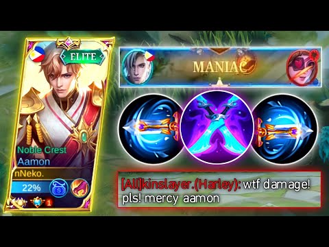REASON WHY PURE HYPER CARRY AAMON IS TOTALLY BROKEN! TOP GLOBAL AAMON - MLBB