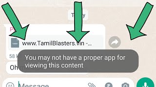 Fix whatsapp you may not have a proper app for viewing this content for android | Problem Solved