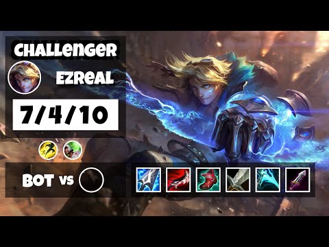 Ezreal Gameplay Challenger Replay S11 - 11.10 Bot Lane (7/4/10) - KOREAN