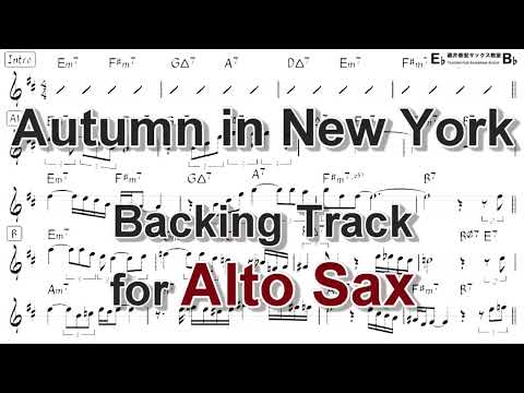 Autumn in New York - Backing Track with Sheet Music for Alto Sax