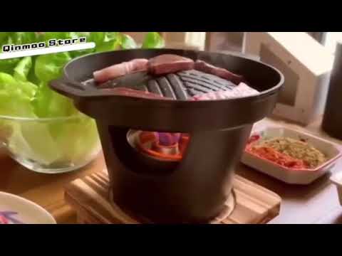 Mini Hibachi Table Grill BBQ Grill Alcohol Stove Home Smokeless BBQ Oven Plate Roasting Cooker