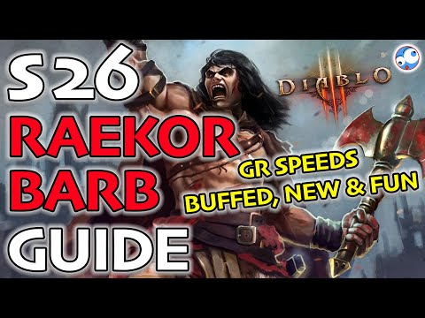 Raekor Boulder Toss Barbarian Guide - Season 26 Diablo 3 Echoing Nightmares GR Speeds