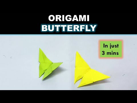How To Make an Easy Origami Butterfly (in 3 MINUTES!)