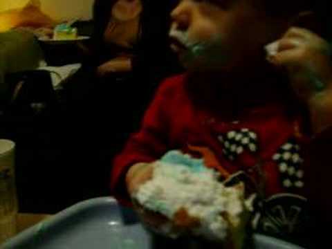 Cameron Eating Some Cake